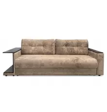 Прямой диван Анкона А со столиком Бежевый велюр плюш