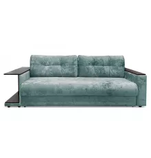 Прямой диван Анкона А со столиком Ментол велюр плюш
