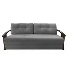 Прямой диван Анкона Д Серый велюр