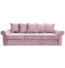 Прямой диван Арвика Розовый велюр плюш