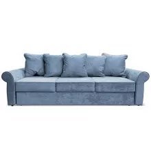 Прямой диван Арвика Голубой велюр плюш