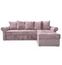 Угловой диван Астрид (Рейн) Розовый велюр