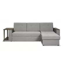 Угловой диван Атланта со столиком Серый рогожка