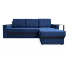 Диван угловой Атланта Синий велюр