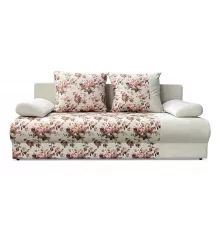 Прямой диван Аверсо Кремовый/цветы