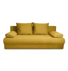 Прямой диван еврокнижка Аверсо Горчичный велюр