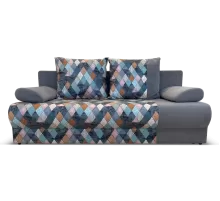 Прямой диван Аверсо Серый / Ромбы