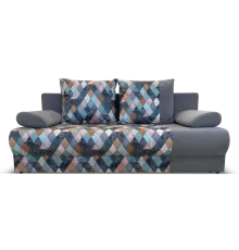 Прямой диван Аверсо Серый / Ромбы