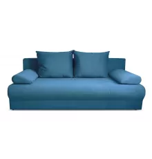 Прямой диван еврокнижка Аверсо голубой велюр