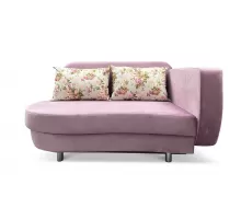 Прямой диван-тахта Бали Розовый велюр