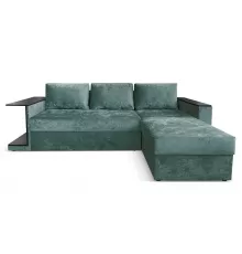 Угловой диван Берг со столиком  велюр Ментол