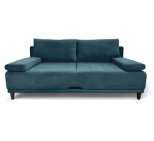 Прямой диван Даллас Синий велюр