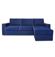 Диван угловой Меларен Темно-синий велюр