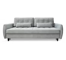 Диван прямой Сидней Светло-серый велюр