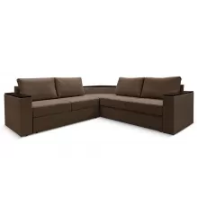 Угловой диван Фоборг с полкой Коричневый