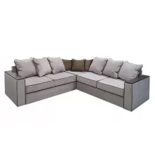 Угловой диван с полкой в углу Кируна Бежевый / Коричневый