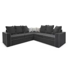 Угловой диван с полкой в углу Кируна велюр графит