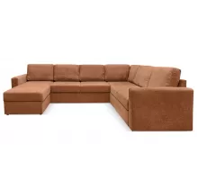 П-образный диван Кольдинг Терракотовый букле