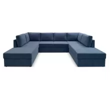 П-образный диван Копенгаген Набор 2 Синий велюр