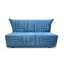 Прямой диван аккордеон Креско Б синий велюр