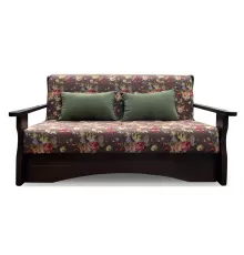 Прямой диван аккордеон Креско  Д  Велюр  Шоколадный/цветы