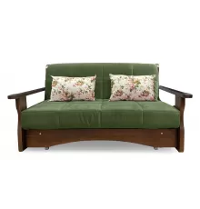 Прямой диван аккордеон Креско  Д Зеленый велюр