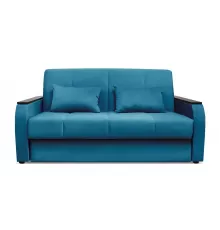 Прямой диван аккордеон Креско М Синий велюр