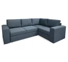 Угловой  диван Лемвиг Синий рогожка