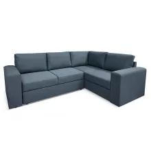 Угловой  диван Лемвиг Синий рогожка