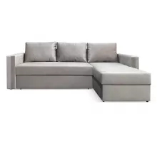 Диван угловой Марибо Бежево-серый велюр