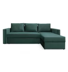 Угловой диван Марибо Темно зеленый велюр
