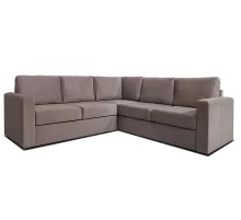 Угловой диван Ольборг Бежево-серый велюр