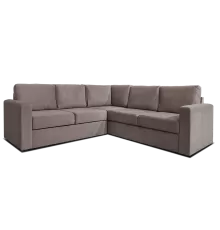 Угловой диван Ольборг Бежево-серый велюр