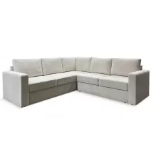 Угловой диван Ольборг Молочный велюр плюш