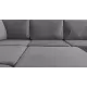 Угловой диван Ольборг Серый велюр