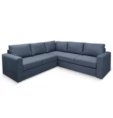 Угловой диван Ольборг Синий рогожа