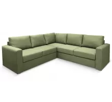 Угловой диван Ольборг Оливковый рогожка