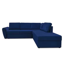 Угловой диван Орхус Синий велюр