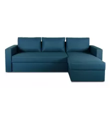 Угловой диван Марибо Синий рогожка