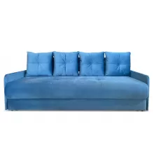 Прямой диван Нарни Синий велюр